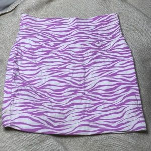 Zebra mini skirt